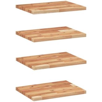 vidaXL Estantes Flotantes 4 Uds Madera Acacia Acabado Aceite 40x30x2cm Vidaxl