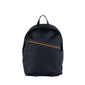 Paul Smith Recycled Polyester Backpack Artist Stripe Navy Blue