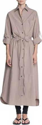 Maria McManus Drawstring Shirt Dress In Mouseback
