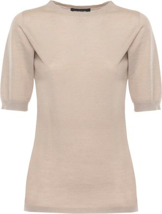 Fabiana Filippi Cashmere Knitwear, female, Beige, Size: S Cashmere and Silk Sweater