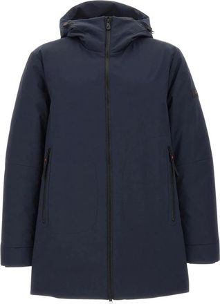 Peuterey Parka met logopatch - Heren - Parka Jassen - Blauw - M - Jassen
