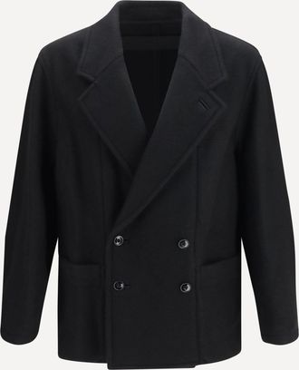 Christophe Lemaire Short double-breasted wool and alpaca Coat Male 50
