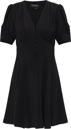 Kate Spade New York Abito corto con scollo a V - Nero