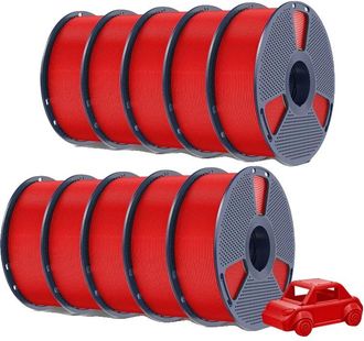 OEM Filamento Para Impresora 3d, Alta Resistencia, Dureza, Petg-rojo, 10 Rollos