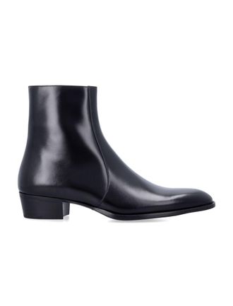 Saint Laurent Roman Leather Ankle Boots