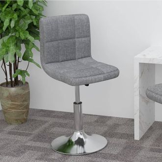 vidaXL Vidaxl - Taburete De Cocina Giratorio De Tela Gris Claro