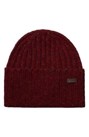 Eton Donegal Wool Blend Beanie in Medium Red at Nordstrom