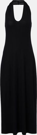 Leset Lauren halterneck jersey midi dress