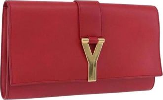 Saint Laurent Pre-owned Clutches, female, Red, Size: ONE SIZE Pre-owned Clutch Bag
