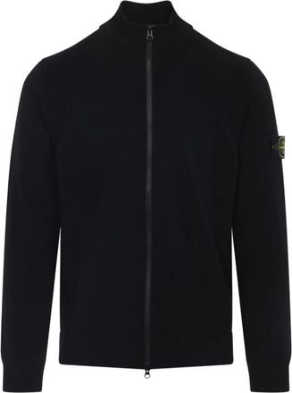 Stone Island Zip-throughs, male, Black, M, Stone Island Jumpers Black