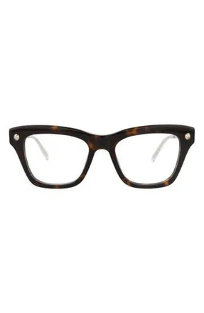 McQ by Alexander McQueen Optical Glasses in Havana Gold Transparent at Nordstrom Rack