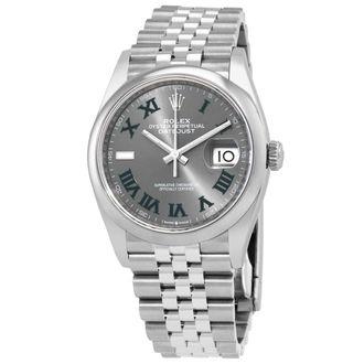 Rolex Datejust 36 Automatic Grey Dial Ladies Watch 126200GYRJ