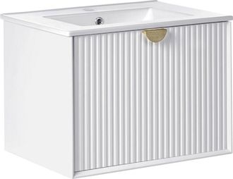 Beliani Wall Mounted Vanity Unit with Basin BONAIRE 60 cm White