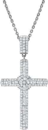 LuvMyJewelry Faithlight 1.15 Ct 14K Gold Diamond Cross Pendant
