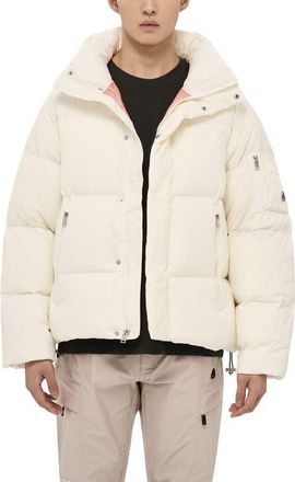 AlphaStyle Leverett Cropped Down puffer in White at Nordstrom, Size X-Large
