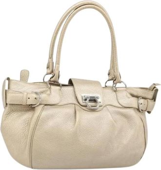 Ferragamo Pre-owned Handbags, female, Beige, Size: ONE SIZE Pre-owned Hand Bag