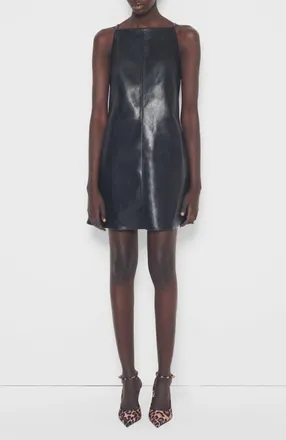 AS by DF Faith Recycled Leather Dress in Black at Nordstrom, Size Xx-Large