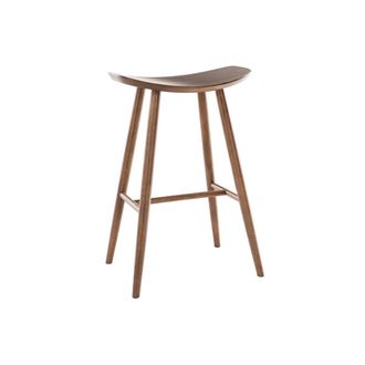 Miliboo Taburete De Bar Moderno Nogal 72cm Demory