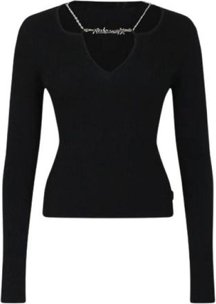 John Richmond Jersey de punto con cuello en V - Knitwear - Mujer - Negro - M