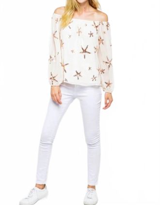 Merci Stargaze Off The Shoulder Top In Ivory