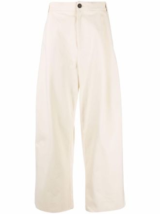 STUDIO NICHOLSON Sorte wide-leg pleated trousers - Neutrals