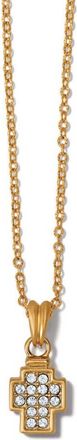 Brighton Womens Meridian Zenith Cross Necklace In Gold