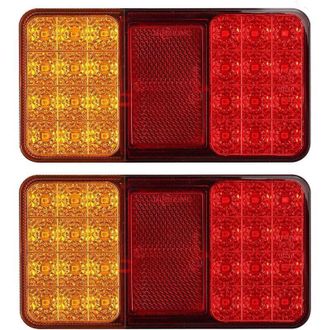 OEM 2 Luces Traseras Led Homologadas (e-marked), Luces De Posici&oacute;n Con Intermitentes Y 2x18 Led, Luces De Posici&oacute;n Led Impermeables, Luces De Freno Traser