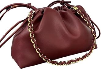 Generic Designer Womens Bags Sac De Luxe Femme Shoulder Crossbody Ladies Purses Handbags Fashion Tote Bag(Burgundy)