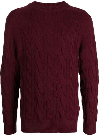 N.Peal cable-knit cashmere jumper - men - Organic Cashmere - L - Red
