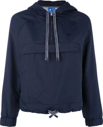 adidas cropped hooded sweatshirt - Blauw