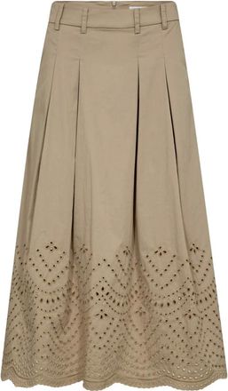 Co'Couture Poppy CC Pleat Scallop Skirt - Skirts - Mujer - Beige - M