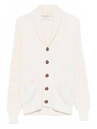 Brunello Cucinelli English Rib Knit Cardigan
