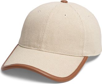 Rag & Bone Harlow Pinstripe Baseball Cap in Natural Cream Vintage at Nordstrom