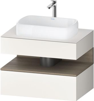 Duravit Duravit - Qatego Consola Mueble Bajo Lavabo, 1 Extra&iacute;ble, 1 Caj&oacute;n