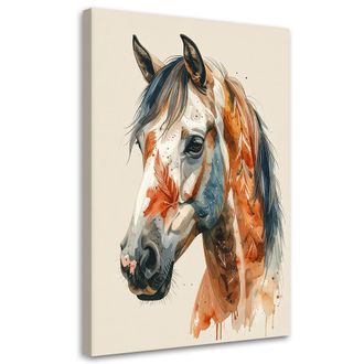 Feeby Impresi&oacute;n De Imagen, Cabeza De Caballo Animales En Beige, 70x100