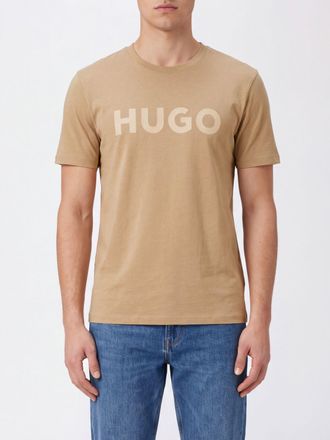 HUGO BOSS T-shirt girocollo in cotone con logo a contrasto
