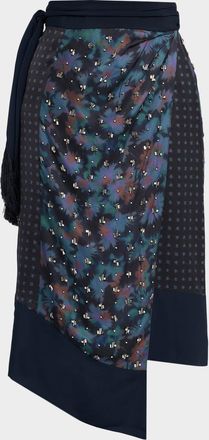 3.1 Phillip Lim Desert Flower Embellished Wrap Skirt