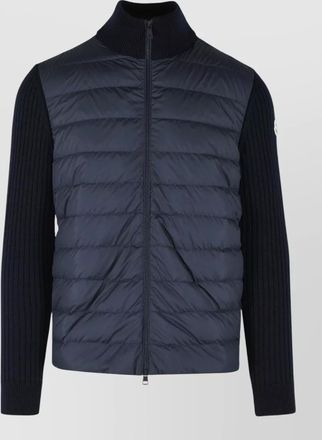 Moncler padded virgin wool zip cardigan jacket
