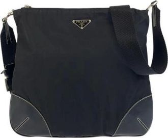 Prada Pre-owned Cross Body Bags, female, Black, Size: ONE SIZE Pre-owned Leather prada-bags