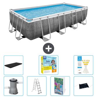 Bestway Piscina Bestway Power Steel Rectangular - 488x244x122 Cm - 8-piezas S582