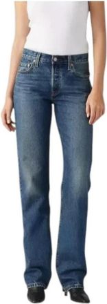 Levi's Straight Jeans - Dames - Regular Fit Jeans - Blauw - W25 L30 - Katoen - Jeans