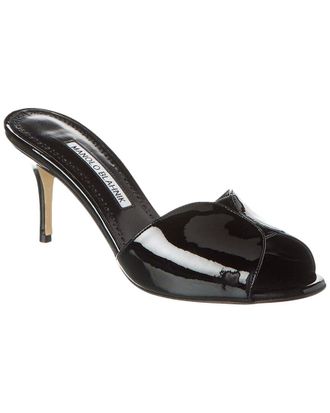 Manolo Blahnik Houramu 70 Patent Sandal