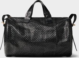 Ibeliv Mens Braided leather duffle bag