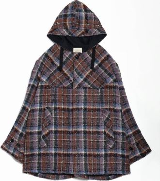 Nicholas Daley Mens Railroad Parka Jacket In Purple Mohair