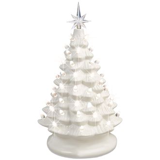 Best Choice Products 15in Ceramic Christmas Tree, Pre-lit Hand-Painted Holiday Decor w/ 64 Lights