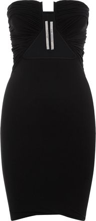 Rick Owens Black Prong Jersey Mini Dress-Donna