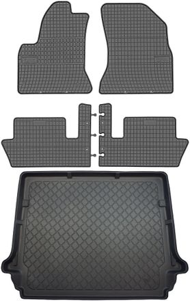 OEM Juego De Alfombrillas De Goma Para Coche Y Maletero Para Citro&euml;n C4 Grand Picasso I (10/2006-08/2013)