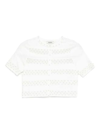 Sandro embellished striped cardigan - Neutrals