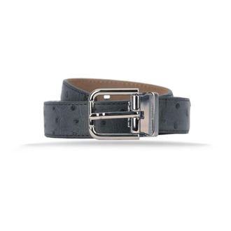 Dolce & Gabbana Belts, male, Blue, Size: 100 CM Ostrich Leather Belt