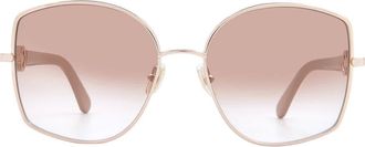 Ferragamo Brown Gradient Butterfly Ladies Sunglasses SF304SN 772 58